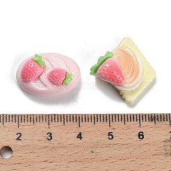 Erdbeere undurchsichtige Harz Decoden Cabochons&nbsp;RESI-I338-03