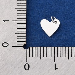 925 plata esterlina charms del corazón&nbsp;STER-G045-01S-01