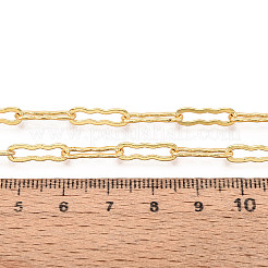 Gewellte rechteckige Gliederketten aus Messing&nbsp;CHC-T018-46G