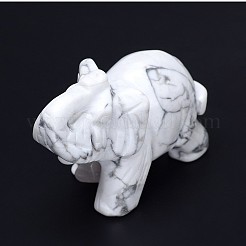 Howlite 3d Elefant Dekorationen Anzeige&nbsp;G-A137-B01-03