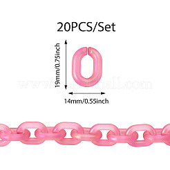 20 connecteur à maillons rapides en acrylique transparent&nbsp;OACR-TADJ0001-03D