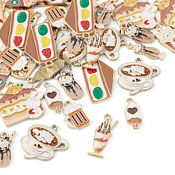 40 pièce 10 styles de pendentifs en alliage émaillé à thème alimentaire&nbsp;ENAM-TA0003-66