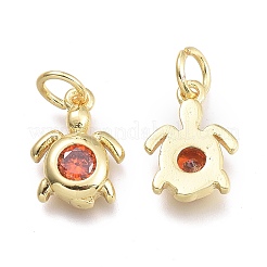 Pendentifs avec zircon cubiques à micro-pavés en laiton&nbsp;KK-P187-12A-G