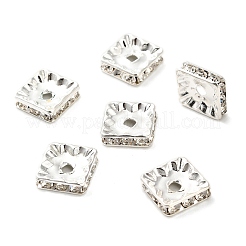 Abalorios de latón Diamante de imitación espaciador&nbsp;LS-KK-I362-01A-01S