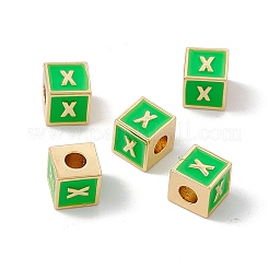 Accumuler des perles d'émail en laiton placage&nbsp;KK-B060-04G-02X