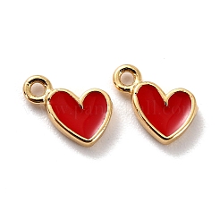 Pendentifs d'émail en laiton &nbsp;KK-P207-005G-RS