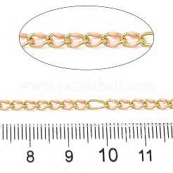 Handgefertigte ovale Gliederketten aus Messing mit Emaille&nbsp;CHC-L053-08G-10