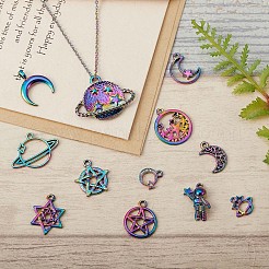14 Stück Charms & Anhänger mit Weltraummotiv aus chirurgischem Edelstahl 316L&nbsp;JX097A