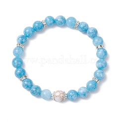 Braccialetti elasticizzati da donna con perle di quarzo naturale&nbsp;BJEW-JB12524