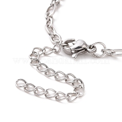 Bracciale a catena figaro in acciaio inossidabile 304 anti-ossidazione per uomo e donna&nbsp;BJEW-E031-14P-02