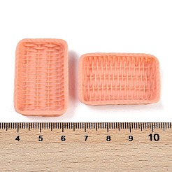 Cabochon in resina a forma di cestino in rattan&nbsp;RESI-Q014-07H