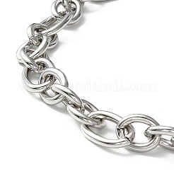 Collar de cadena Figaro de acero inoxidable 304 resistente al deslustre con cierre de palanca para hombres y mujeres.&nbsp;X-STAS-P300-01P