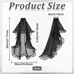 Manica in pizzo di poliestere per donna&nbsp;AJEW-WH0596-855B