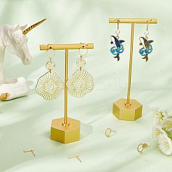 60 pieza de 2 estilos de accesorios para pendientes de botón de latón con forma de anillo y rectángulo&nbsp;DIY-CN0002-59