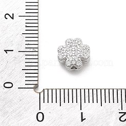 925 Sterling Silber Mikropavé klare Zirkonia Perlen&nbsp;STER-A034-03P