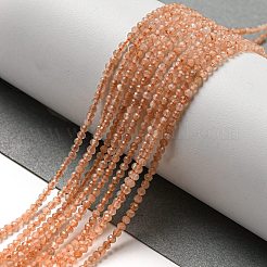 Natürliche sunstone Perlen Stränge&nbsp;X-G-K182-2mm-13A