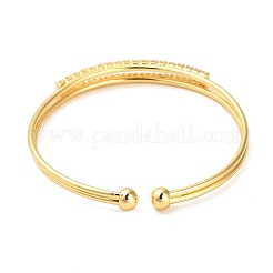 Bracelets à manchette ouverte en laiton&nbsp;BJEW-M312-12G