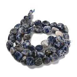 Natürliche blaue Fleck Jaspis Perlen Stränge&nbsp;G-P497-01E-67