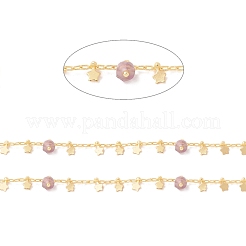 Chaînes de perles de colonne d'améthyste naturelle&nbsp;CHC-K012-02G-05