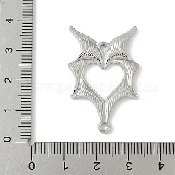 Ciondoli con maglie a forma di cuore con ali di pipistrello in acciaio inossidabile 304&nbsp;X-STAS-S186-13P