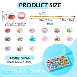 Kit fai da te per realizzare braccialetti europei&nbsp;DIY-TA0012-17G