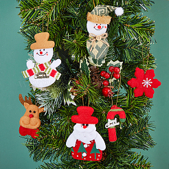 12 pièce 12 styles de décorations de Noël en velours avec cloche&nbsp;FIND-FH0007-54