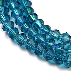 Transparentes perles de verre de galvanoplastie brins&nbsp;EGLA-A039-T2mm-L01