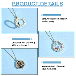 6 pendentif médaillon magnétique en alliage&nbsp;FIND-ME0003-67G