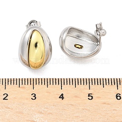 Zweifarbige Ohrstecker aus Messing für Damen&nbsp;EJEW-U057-04G-B