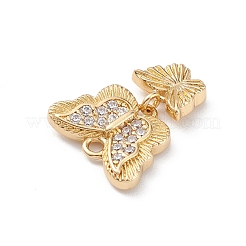 Chapado en rack latón micro pavimentar encantos de circonita cúbica transparente&nbsp;KK-L155-56G