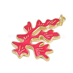 Pendentifs d'émail en laiton &nbsp;KK-D424-17G