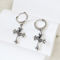 Boucles d'oreilles créoles en argent style punk vintage s925&nbsp;MA2169