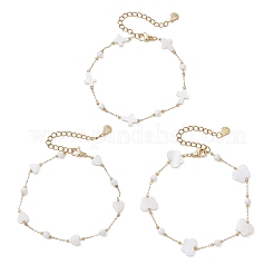 Braccialetti con maglie di perline di conchiglie naturali&nbsp;BJEW-JB13121