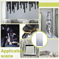Adesivi murali in vetro mosaico&nbsp;GLAA-WH0038-59B
