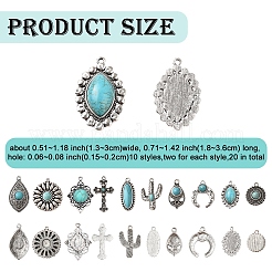 20 pz 10 stili pendenti in lega di stile tibetano&nbsp;FIND-YW0005-61