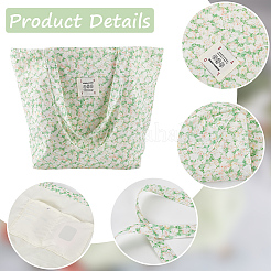 Tragetaschen aus Canvas für Damen mit Blumendruck&nbsp;ABAG-WH20005-06