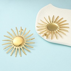 Pendientes de flor de acero inoxidable 304 con revestimiento iónico (IP) para mujer&nbsp;EJEW-M089-09G