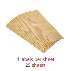 Adesivi in plastica autoadesivi in lamina d'oro goffrata&nbsp;DIY-WH0211-077