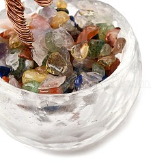 Natürliche Rosenquarz-Chips als Baum-des-Leben-Dekorationen&nbsp;DJEW-Q010-01B