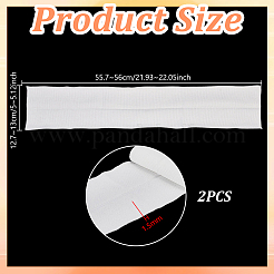 Tejido elástico acanalado de poliéster para cuello&nbsp;DIY-WH0698-094C