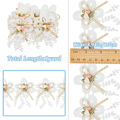 1 yard de bordure en dentelle de polyester à fleurs brodées&nbsp;OCOR-GF0002-55