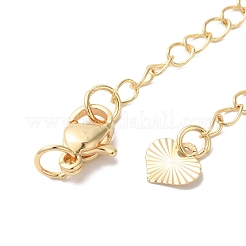 Estremità in ottone placcato a cremagliera con catena e fermagli a moschettone&nbsp;KK-F873-02LG