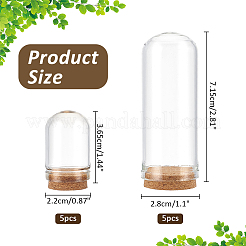 10 couvercle de cloche en verre&nbsp;DJEW-NB0001-38