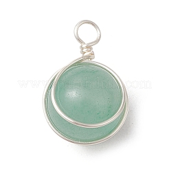 4 stücke 4 arten natürliche rose quarz & aventurin & amethyst & karneol kupfer draht gewickelt ball anhänger&nbsp;PALLOY-TA00217-02