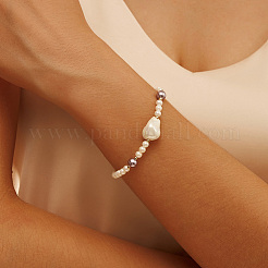 Shell Perle Perlen Armbänder&nbsp;BJEW-L692-007G