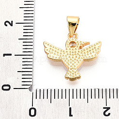 Pendenti in zirconi cubici trasparenti in micro pavè di ottone&nbsp;KK-N268-12G