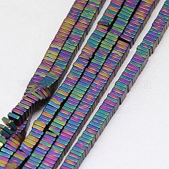 Galvanisieren unmagnetische synthetischen Hämatit heishi Perlen Stränge&nbsp;G-J171B-4x4mm-M