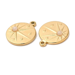 Ionenplattierung (IP) 316 Edelstahl flache runde Anhänger&nbsp;STAS-K258-28G