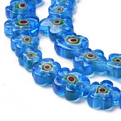 Chapelets de perle de millefiori en verre manuelles&nbsp;LAMP-J035-10mm-53