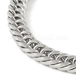 Bracelets à maillons cubains en acier inoxydable 201 anti-ternissement pour femmes et hommes&nbsp;BJEW-I316-05P
